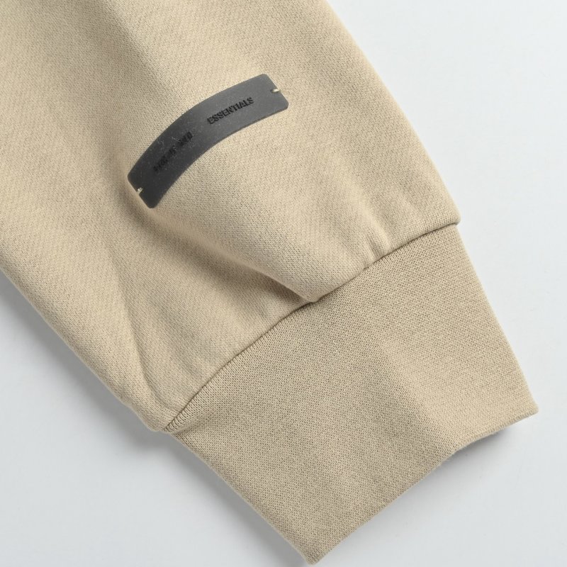 Essentials Beige Full-Zip Hoodie view