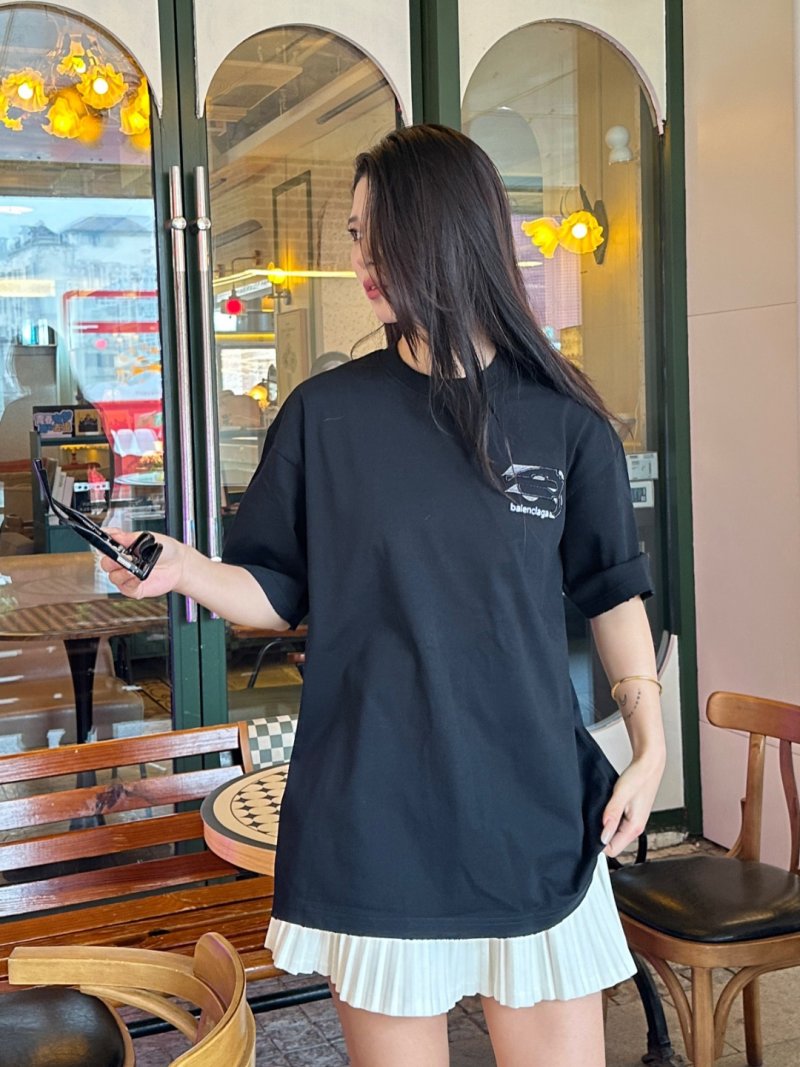 Balenciaga Black Logo Short Sleeve T-Shirt