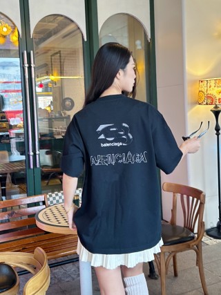 Balenciaga Black Logo Short Sleeve T-Shirt view 2