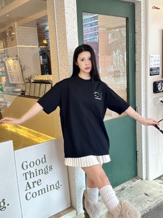 Balenciaga Black Logo Short Sleeve T-Shirt view 3