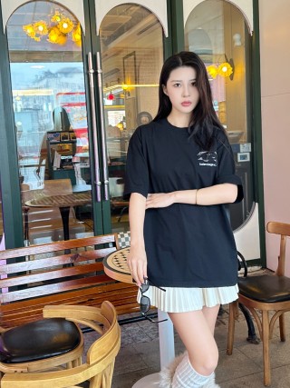 Balenciaga Black Logo Short Sleeve T-Shirt view 5
