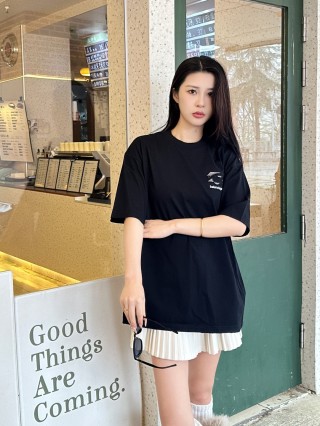 Balenciaga Black Logo Short Sleeve T-Shirt view 6