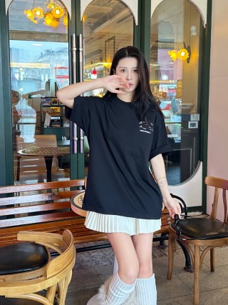 Balenciaga Black Logo Short Sleeve T-Shirt view 8