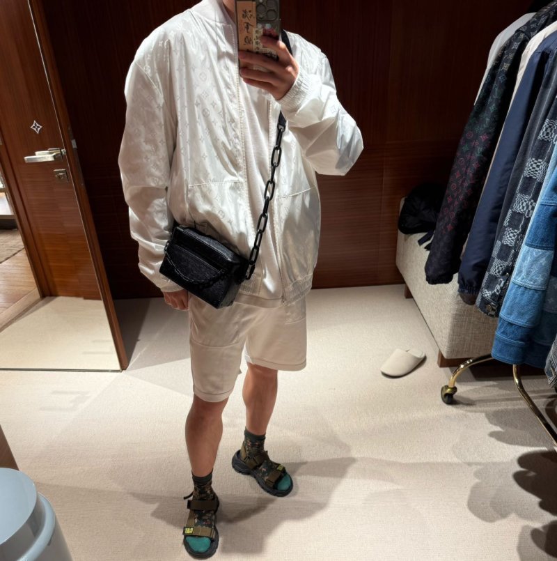 Louis Vuitton Monogram Puffer Bomber Jacket Cream view