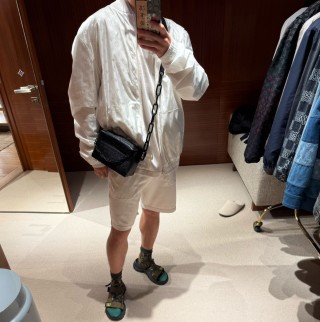 Louis Vuitton Monogram Puffer Bomber Jacket Cream view 3