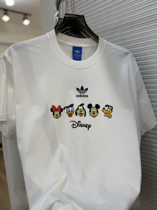 Adidas Trefoil Cartoon Character Print White T-Shirt view 5