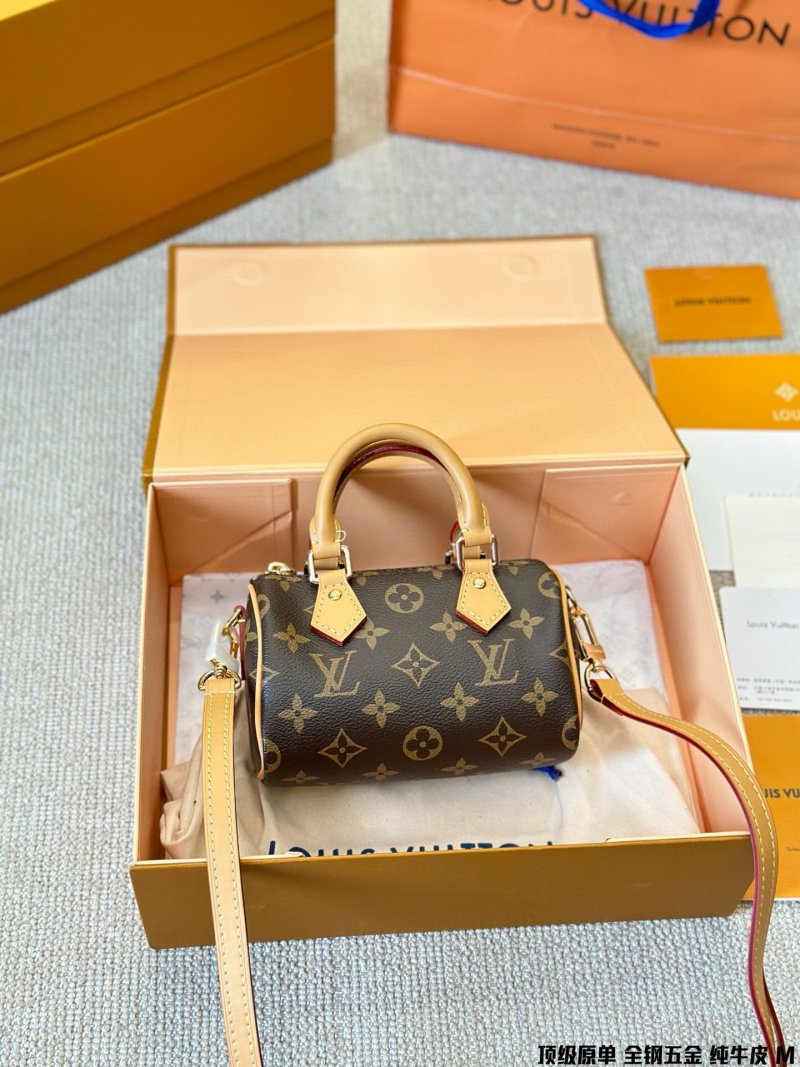 Louis Vuitton Speedy Nano 16 Monogram Pillow Bag Black