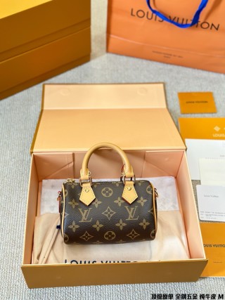 Louis Vuitton Speedy Nano 16 Monogram Pillow Bag Black view 2