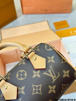 Louis Vuitton Speedy Nano 16 Monogram Pillow Bag Black view 3