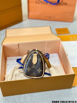 Louis Vuitton Speedy Nano 16 Monogram Pillow Bag Black view 4