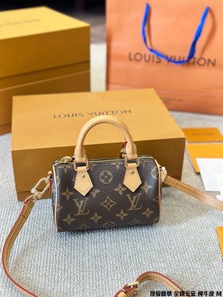 Louis Vuitton Speedy Nano 16 Monogram Pillow Bag Black view 5