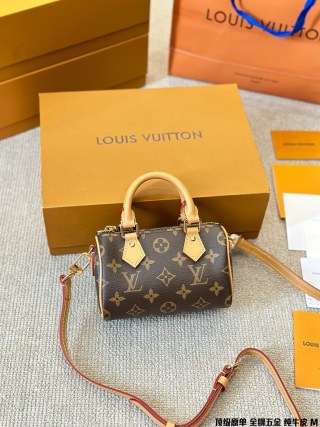 Louis Vuitton Speedy Nano 16 Monogram Pillow Bag Black view 6