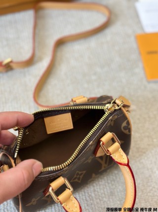 Louis Vuitton Speedy Nano 16 Monogram Pillow Bag Black view 8