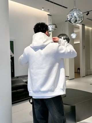 White Zip-Up Windbreaker Jacket with Colour-Block Detail view 4