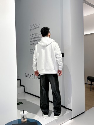 White Zip-Up Windbreaker Jacket with Colour-Block Detail view 6