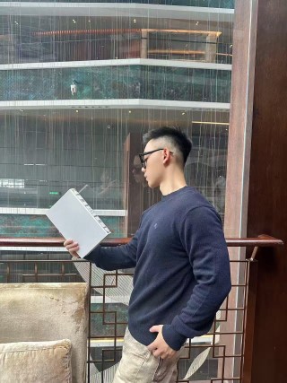 Burberry Navy Crew Neck Knit Sweater view 5