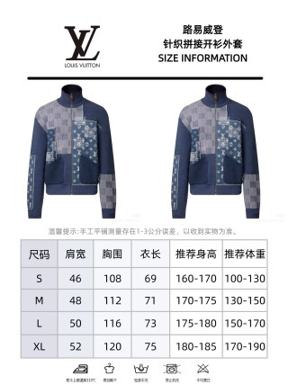 Louis Vuitton Monogram Patchwork Knit Zip Cardigan Navy view 9