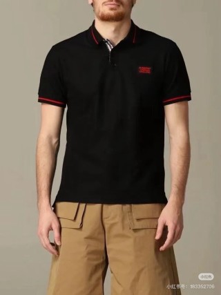 Balenciaga Black Polo Shirt with Red Trim view 4
