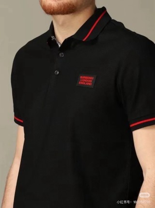 Balenciaga Black Polo Shirt with Red Trim view 5