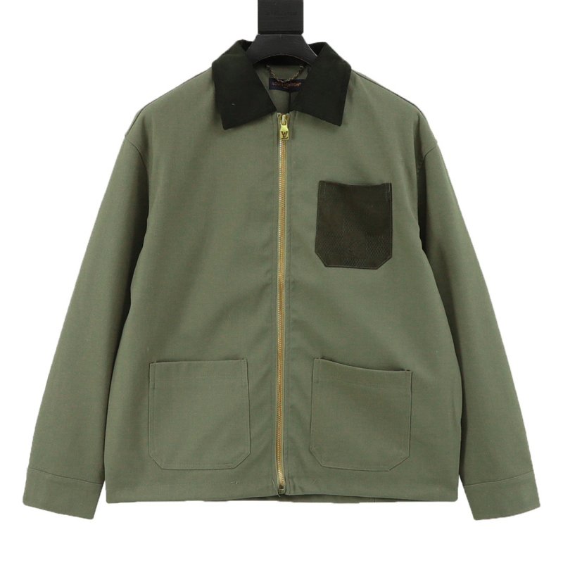 Louis Vuitton Checkerboard Pocket Utility Jacket Sage Green