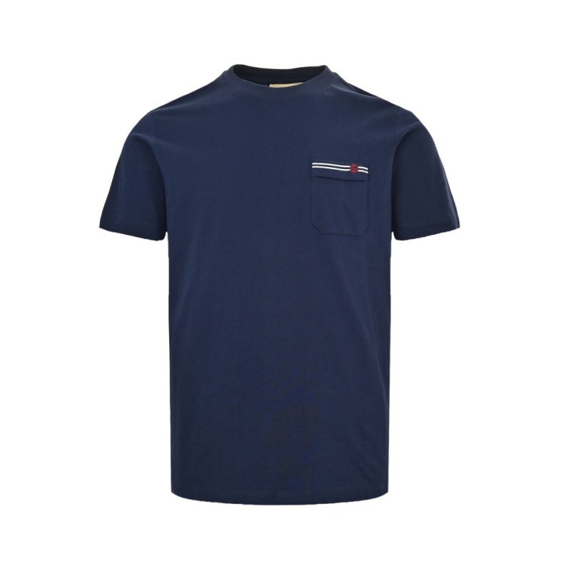 Navy Blue Short Sleeve T-Shirt with Chest Pocket Detail view