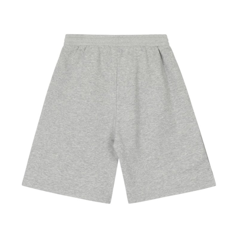 Essentials Grey Melange Shorts with Red Heart Logo view