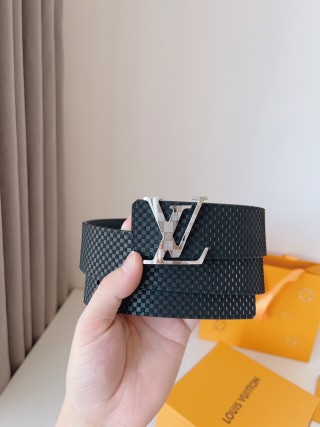 Louis Vuitton Damier Checkered Belt 40mm Black