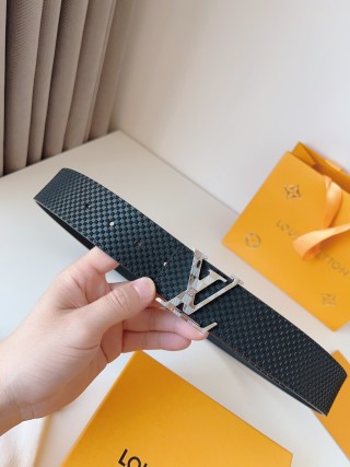 Louis Vuitton Damier Checkered Belt 40mm Black view 3