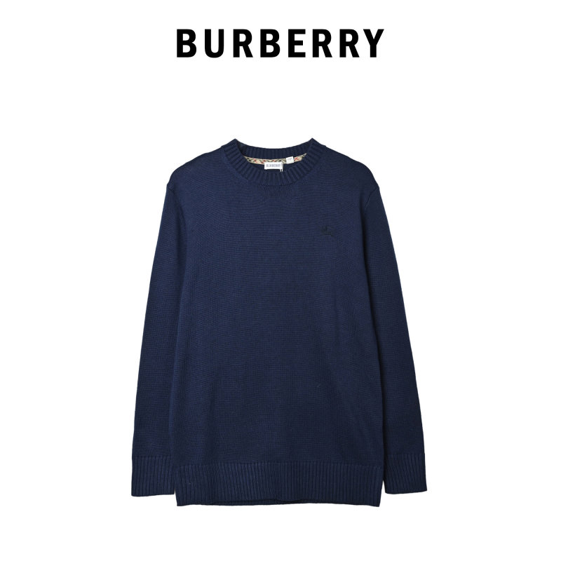 Burberry Navy Crew Neck Knit Sweater view