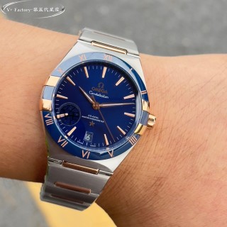 Omega Constellation 41mm Steel Blue Dial Watch view 2