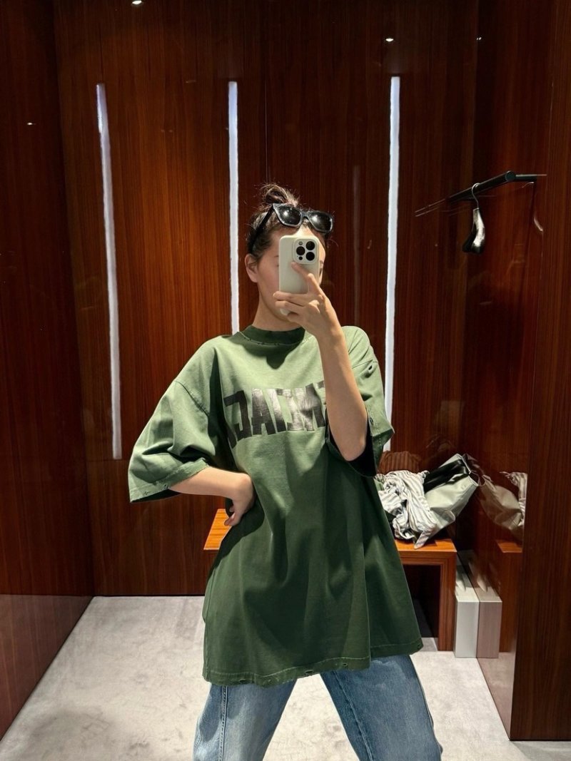 Olive Green Graphic Short Sleeve T-Shirt view