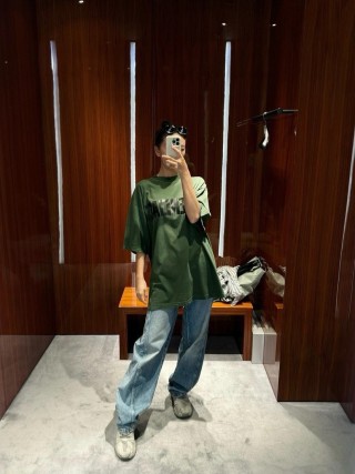 Olive Green Graphic Short Sleeve T-Shirt view 6