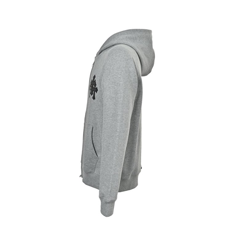 Chrome Hearts Cross Logo Zip Hoodie Oatmeal view