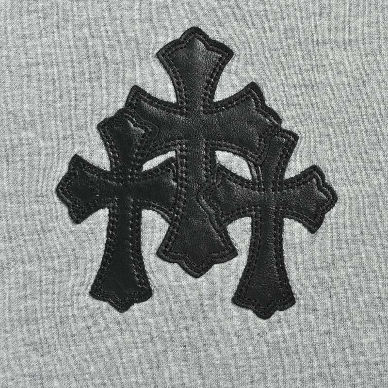 Chrome Hearts Cross Logo Zip Hoodie Oatmeal view