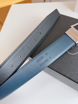 Prada Black Saffiano Leather Belt 35mm view 8