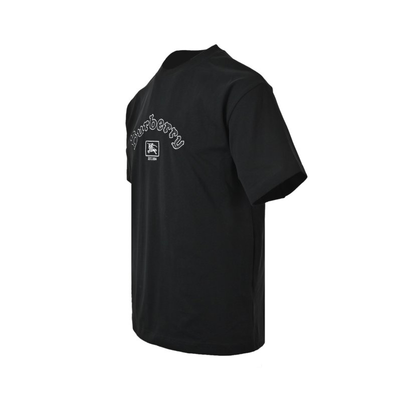 Burberry Black Logo Embroidered T-Shirt view