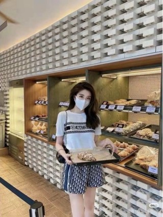 Dior White Monogram Logo Short Sleeve T-Shirt view 3