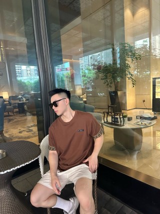 Fendi Monogram Sleeve Brown T-Shirt view 9