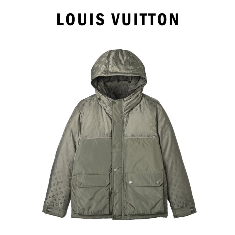 Beige Quilted Down Puffer Jacket with Hood view