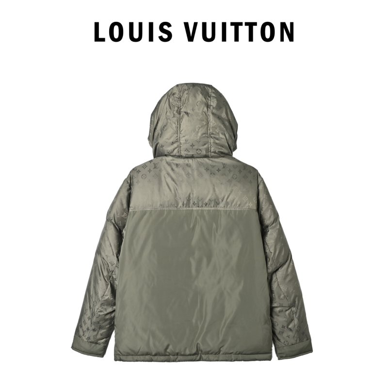 Beige Quilted Down Puffer Jacket with Hood view