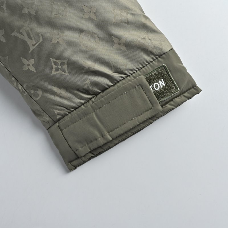 Beige Quilted Down Puffer Jacket with Hood view