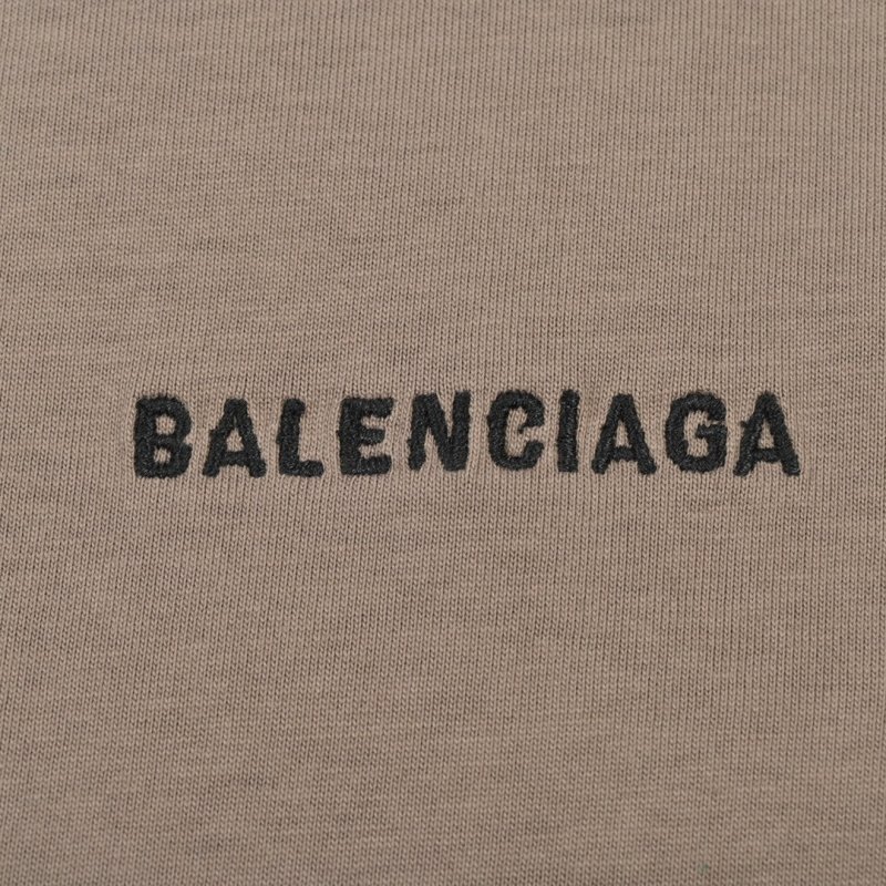 Balenciaga Taupe Logo T-Shirt view