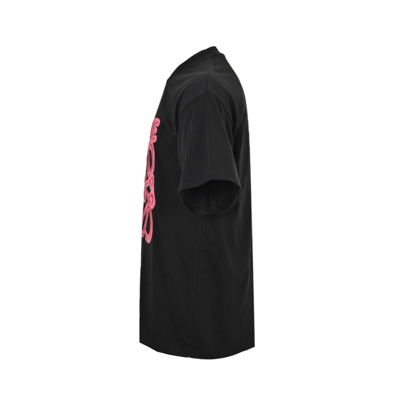 Loewe Neon Pink Anagram Logo Black T-Shirt view