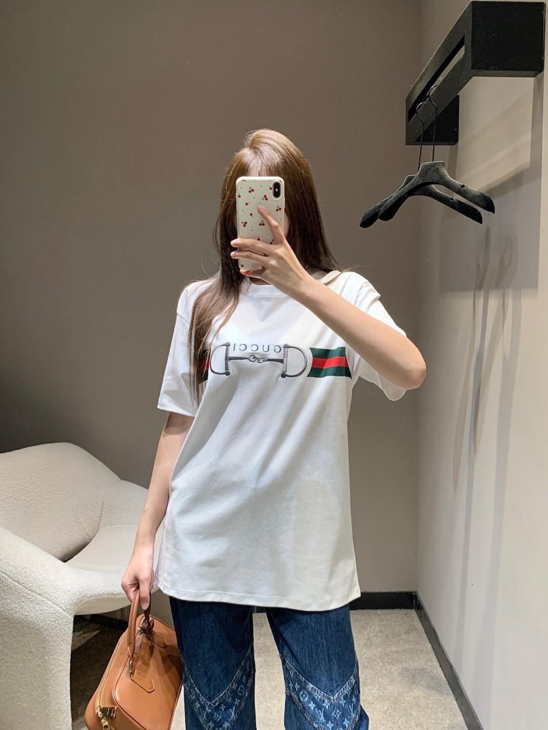 Gucci Horsebit Logo White T-Shirt view
