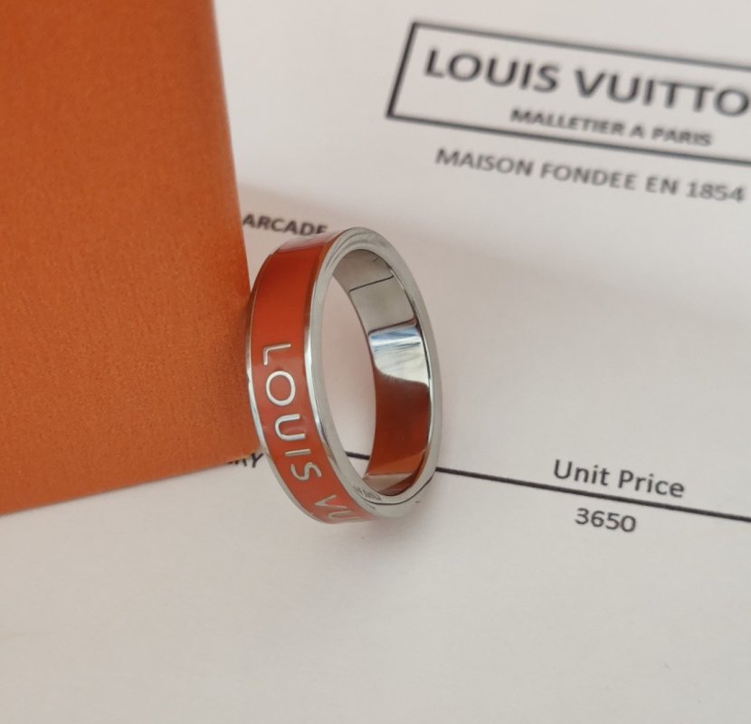 Louis Vuitton Orange Enamel Ring