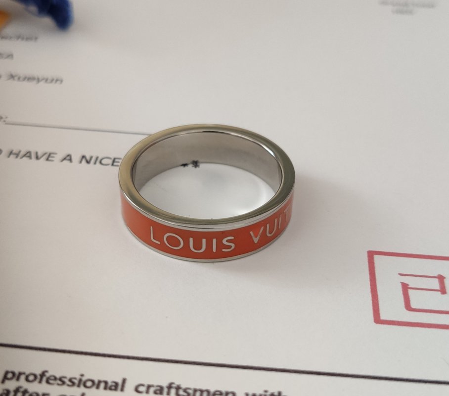 Louis Vuitton Orange Enamel Ring view