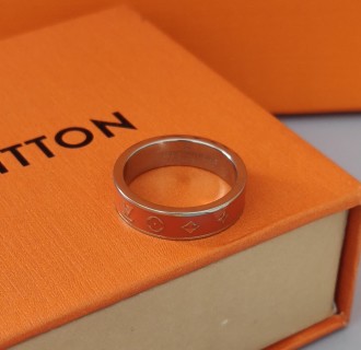 Louis Vuitton Orange Enamel Ring view 4