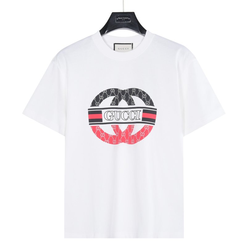 Gucci Logo Print White T-Shirt view