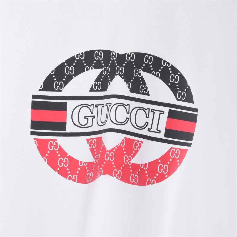 Gucci Logo Print White T-Shirt view