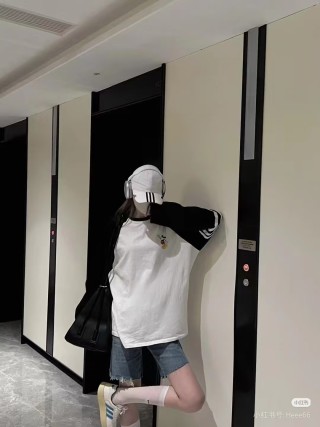 Balenciaga White Three Stripe Baseball Cap view 3